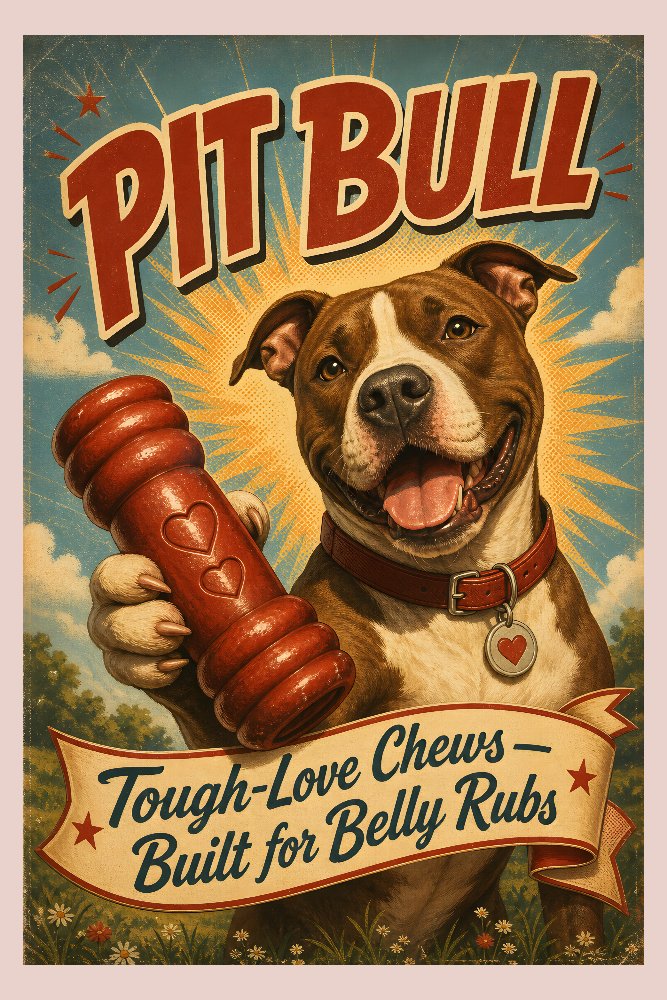 Pit Bull — Tough-Love Ad by Fab Posters