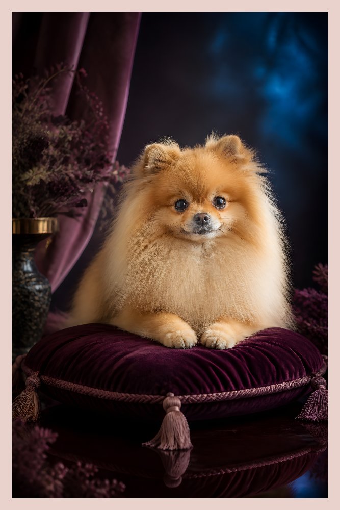 Pomeranian — Velvet Evening by Fab Posters