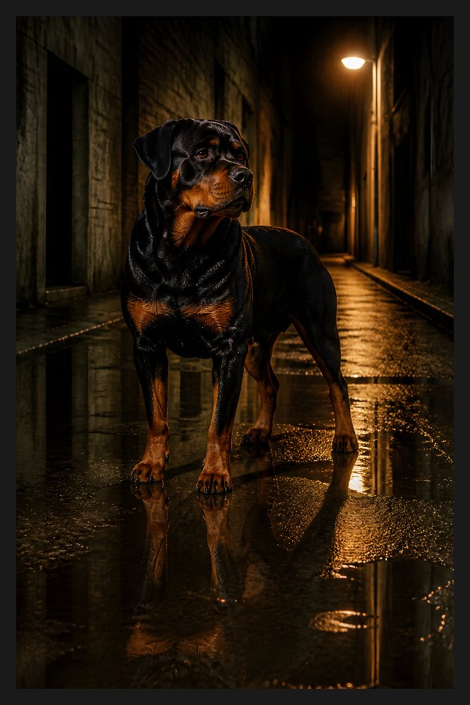 Rottweiler — Midnight Watch by Fab Posters