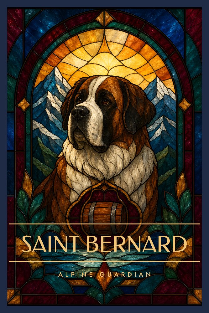 Saint Bernard — Alpine Guardian by Fab Posters