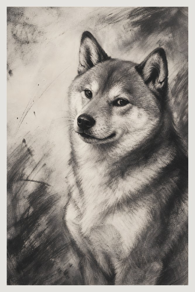 Shiba Inu — Shiba Sketch by Fab Posters