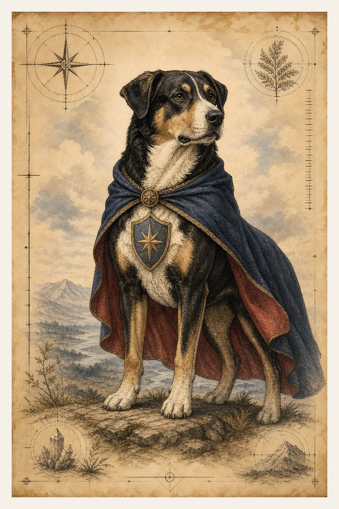 Superhero Dog — Natural History Hero by Fab Posters