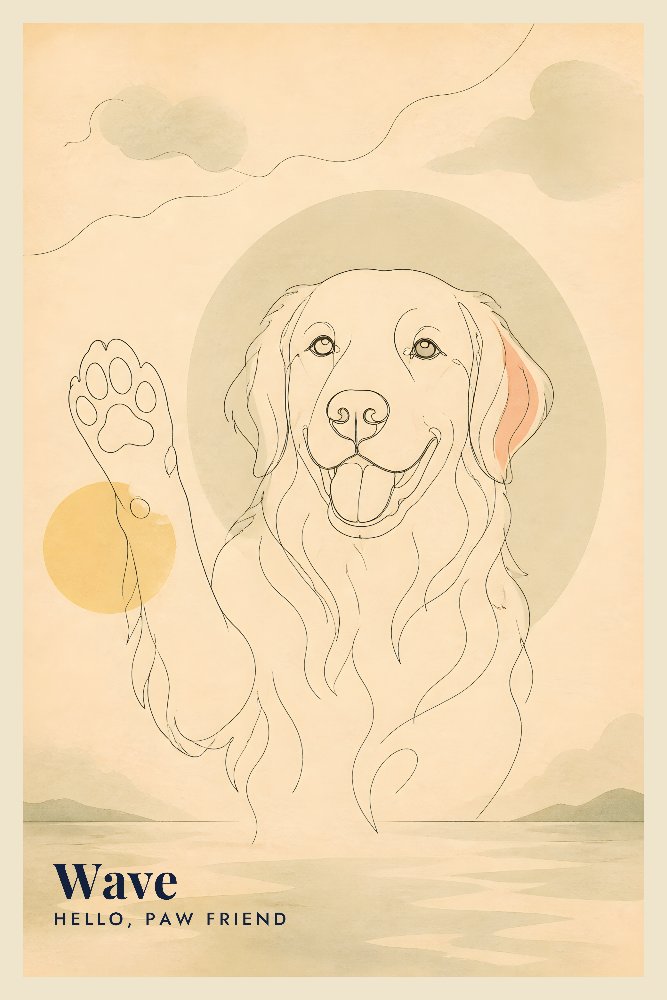 Friendly Wave by Fab Posters