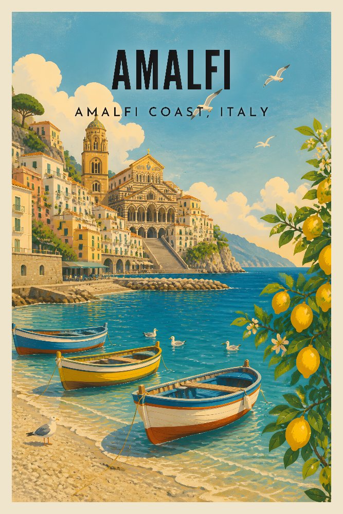 Amalfi Clifftown by Fab Posters