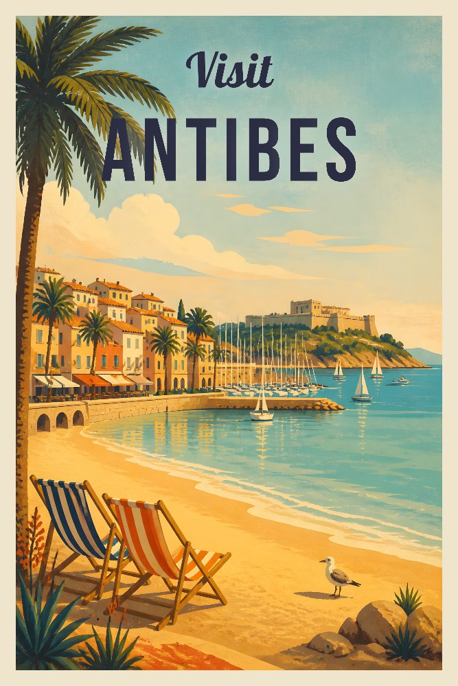 Antibes Port View by Fab Posters