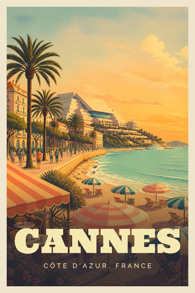 Cannes Promenade by Fab Posters