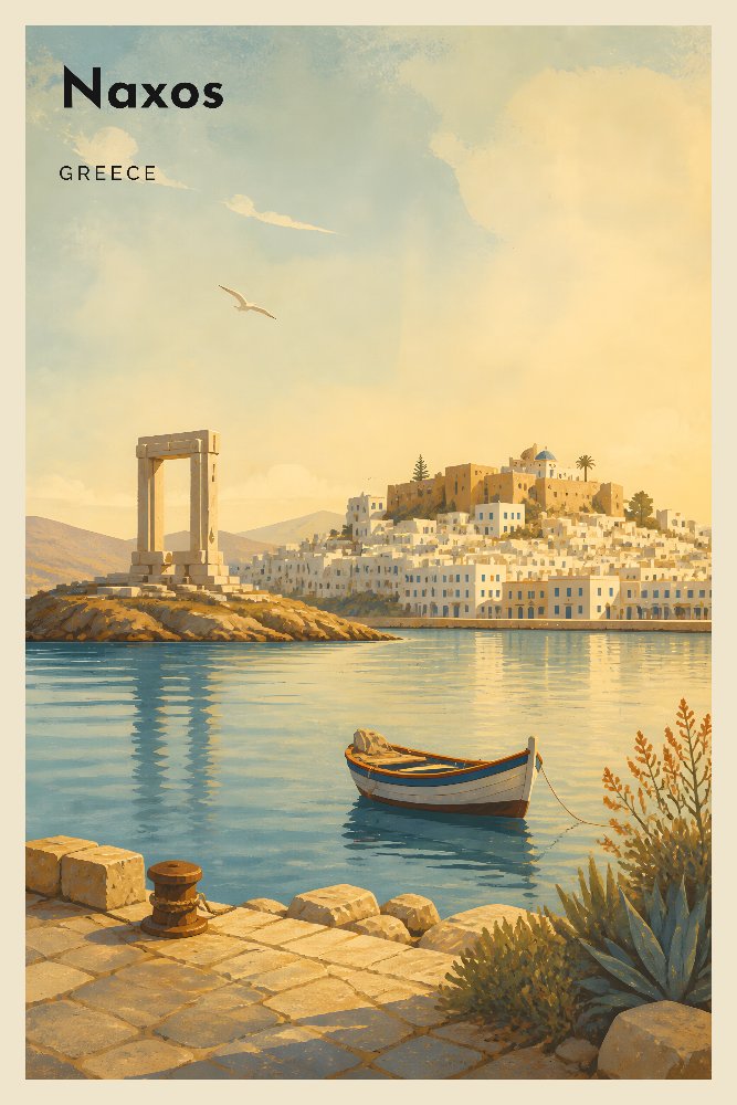 Naxos — Portara Dawn by Fab Posters