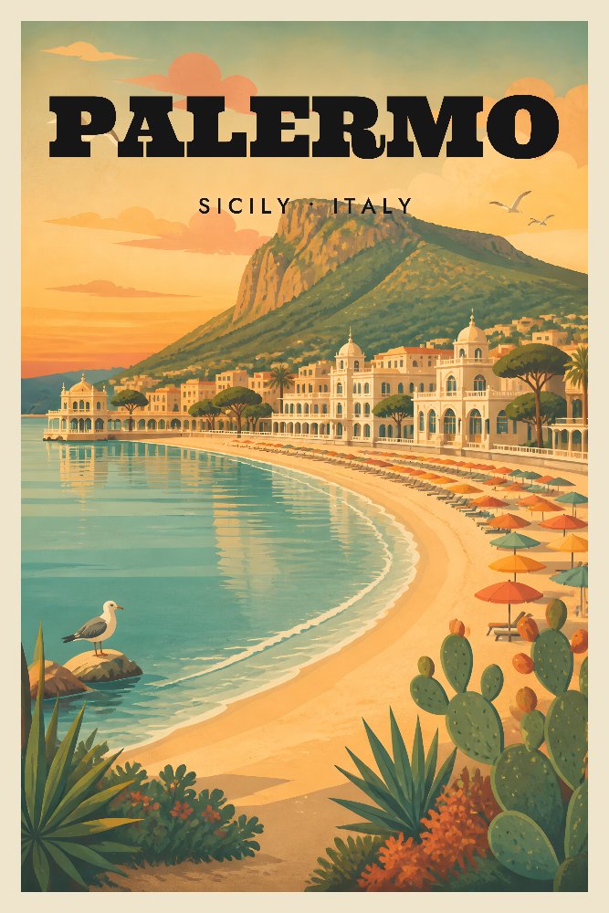 Palermo — Mondello Morning by Fab Posters