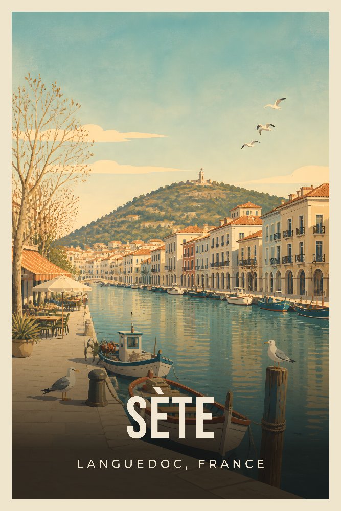 Sete — Sète Canal Morning by Fab Posters