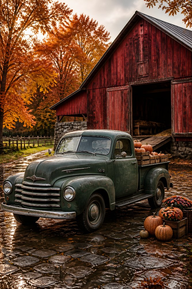 Barn and Vintage Farm Truck — Truck at the Barn by Fab Posters