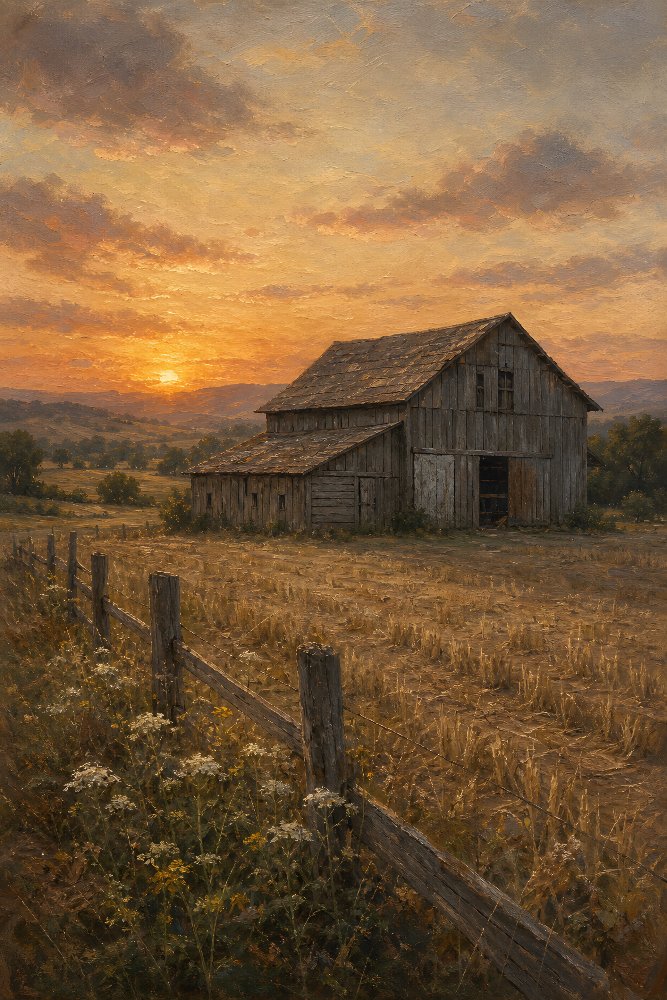 Weathered Gray Barn by Fab Posters