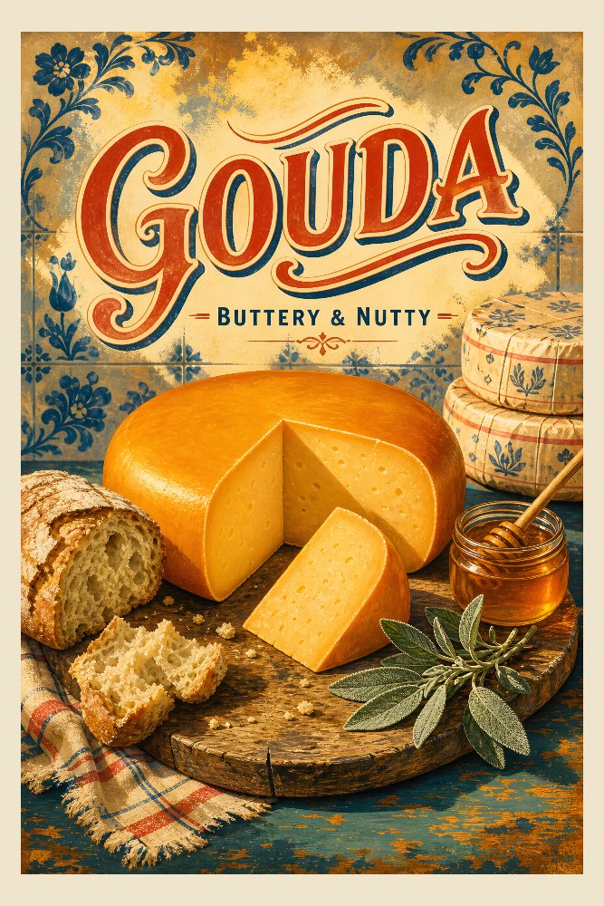Sunlit Gouda Wheel by Fab Posters