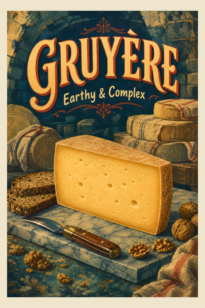 Cellar Gruyère Wedge by Fab Posters