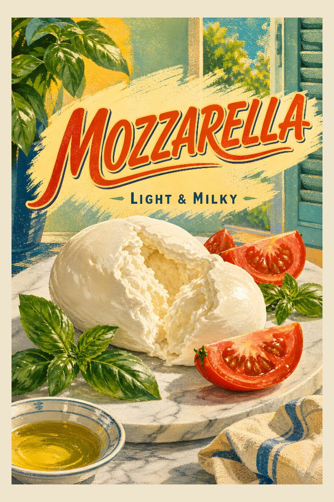 Fresh Mozzarella Ball by Fab Posters