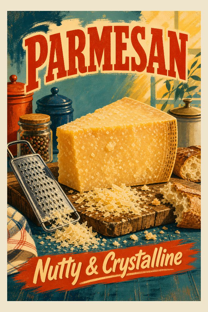 Aged Parmesan Wedge by Fab Posters