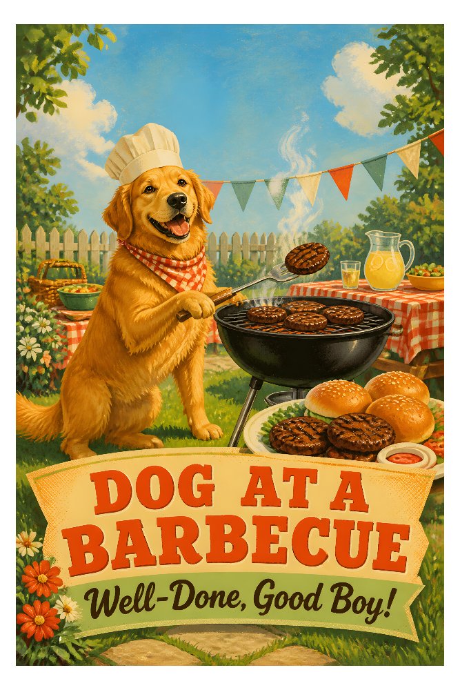Dog at a Barbecue — Grillmaster Good Boy by Fab Posters