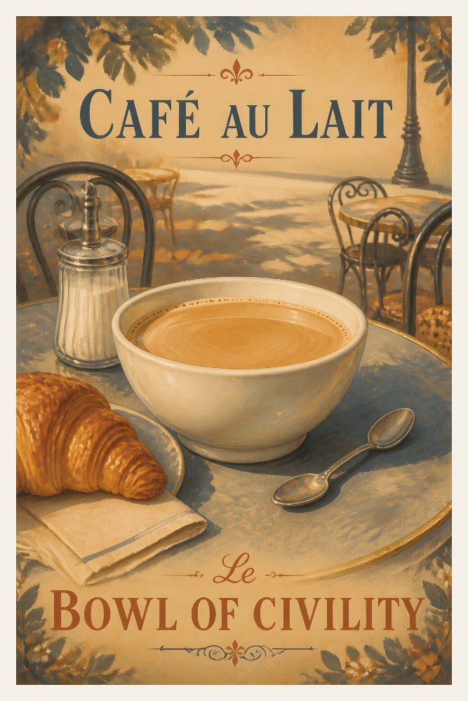 Café au Lait Morning by Fab Posters