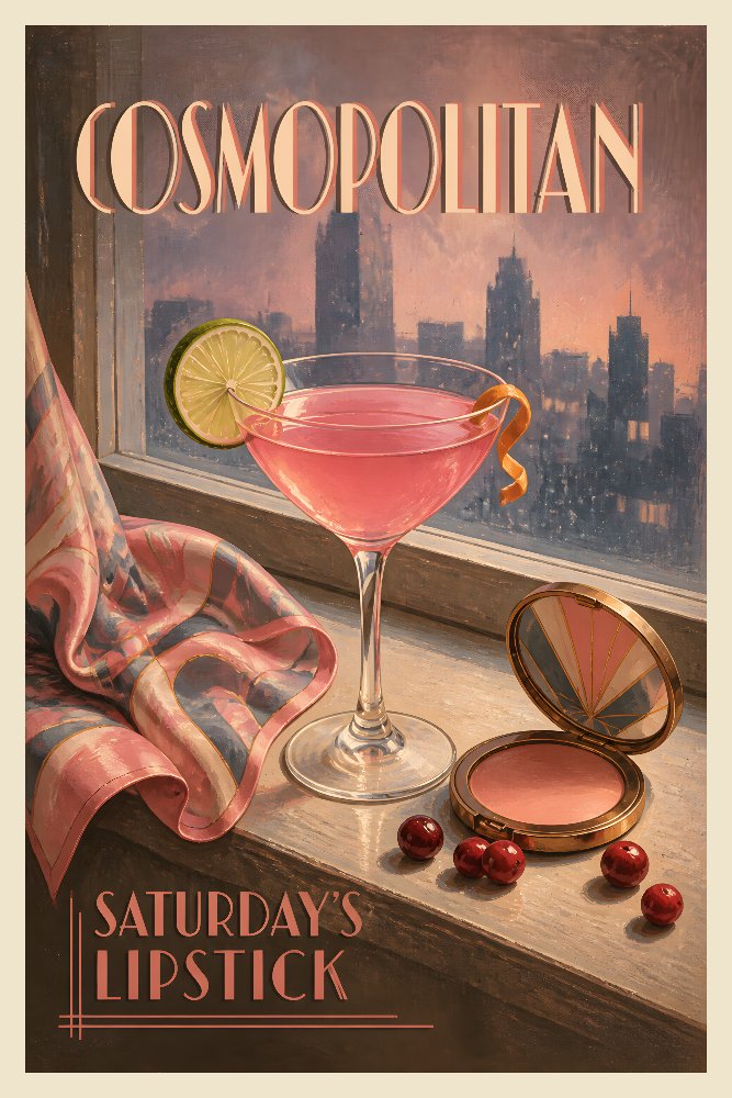 Pink Cosmopolitan by Fab Posters