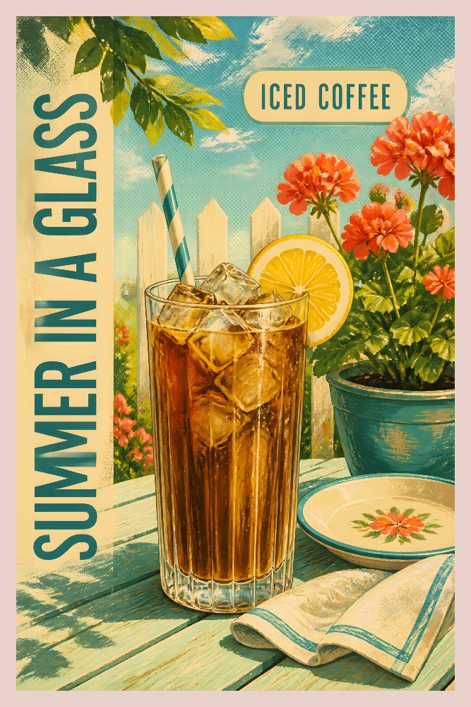 Iced Coffee — Iced Sunshine by Fab Posters