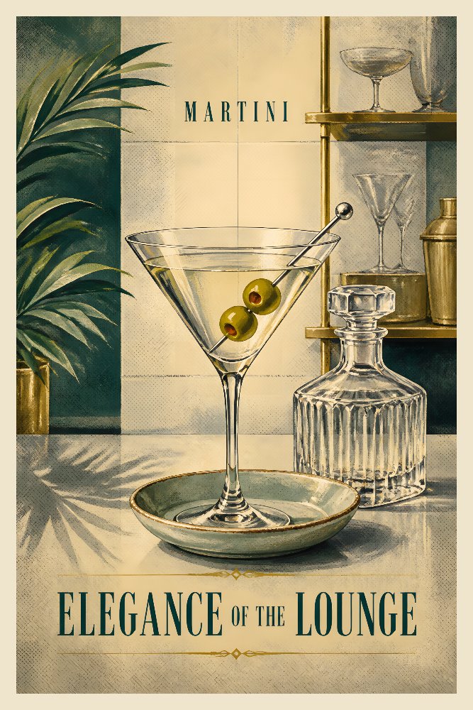 Martini — Lounge Elegance by Fab Posters