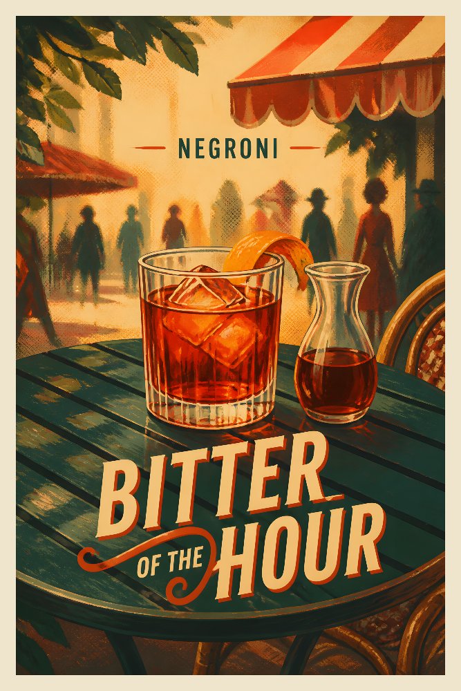 Negroni — Bitter Hour by Fab Posters
