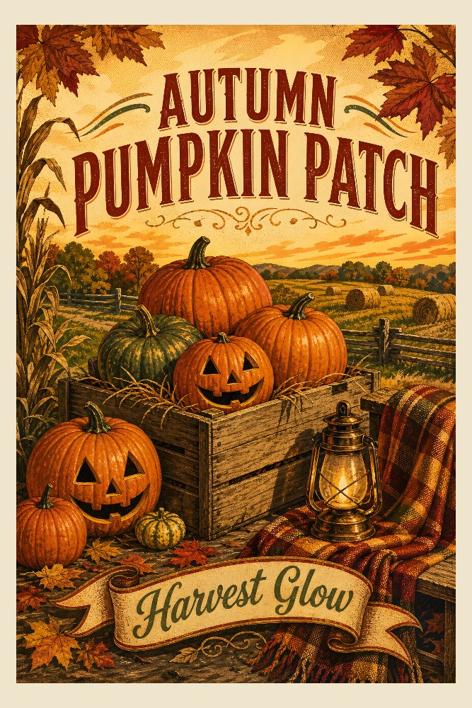 Autumn Pumpkin Patch by Fab Posters