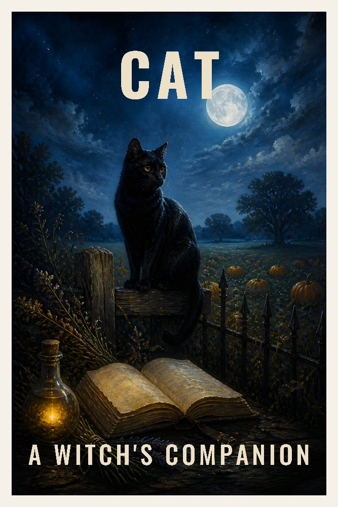 Cat — Midnight Familiar by Fab Posters