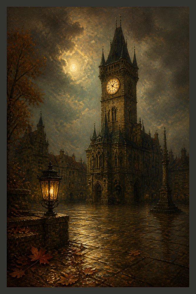 Creepy Clocktower — Toll of the Hour by Fab Posters