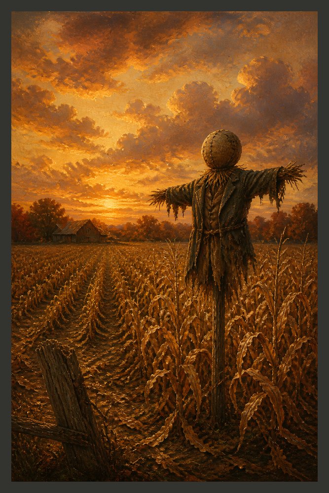 Scarecrow Field — Harvester's Hollow by Fab Posters