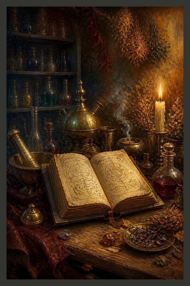 Spellbook & Potions — Tome of Autumn by Fab Posters