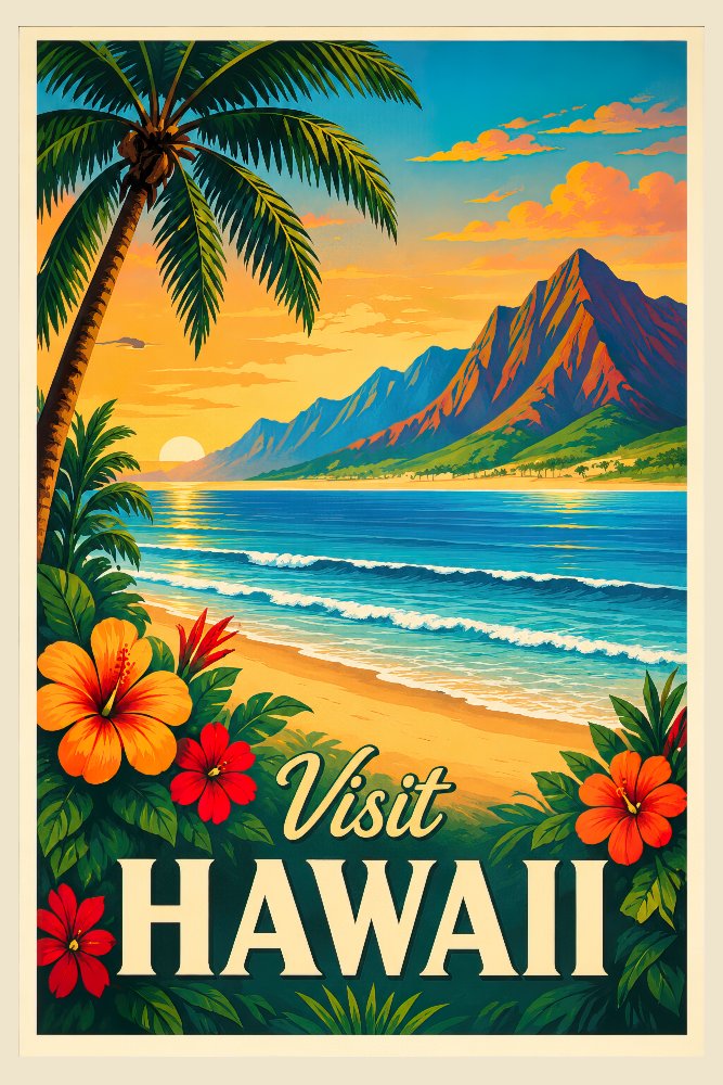 Visit Hawaii by FabPosters