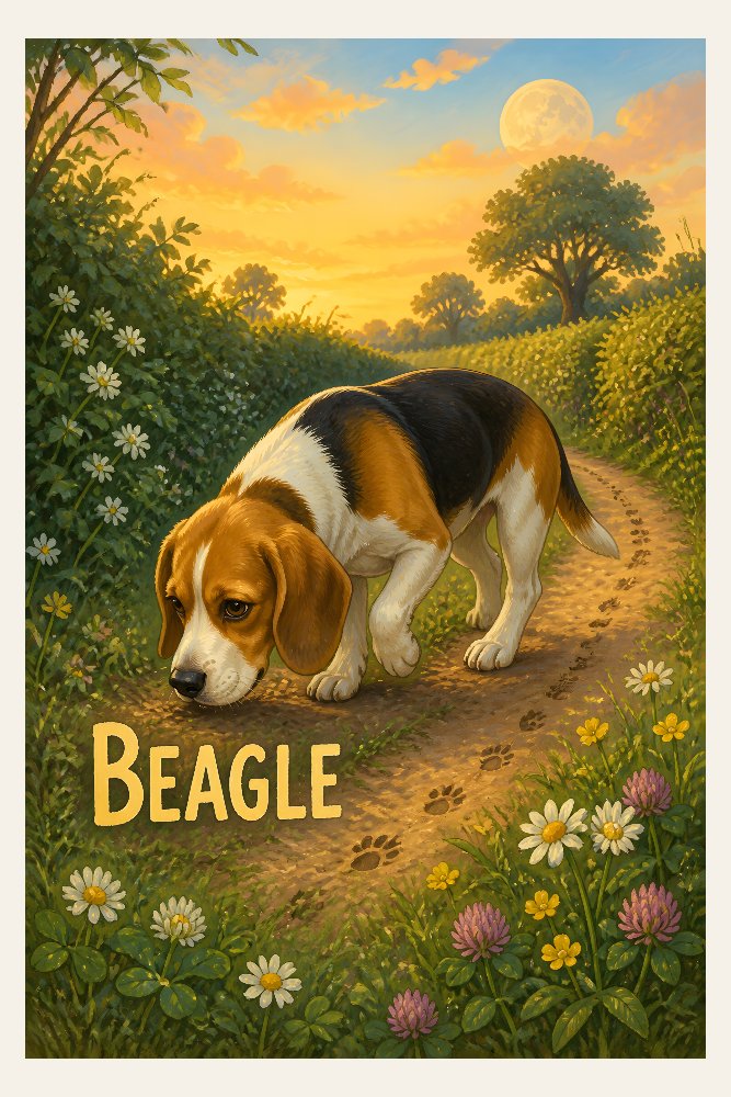 Beagle — Twilight Nose Trail by Fab Posters