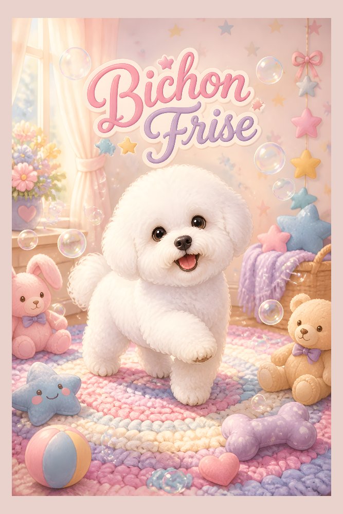 Bichon Frise — Cloud of Cuddles by Fab Posters
