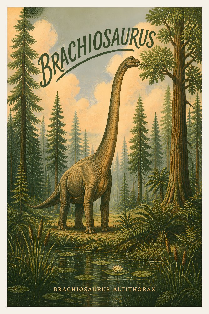 Brachiosaurus Reach by Fab Posters