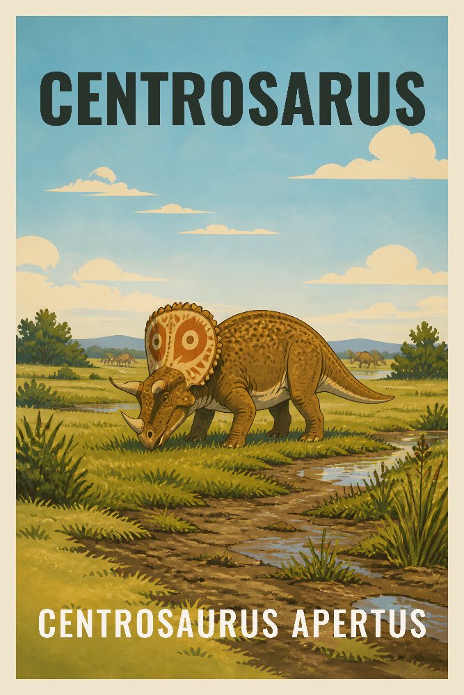 Centrosaurus Meadow by Fab Posters