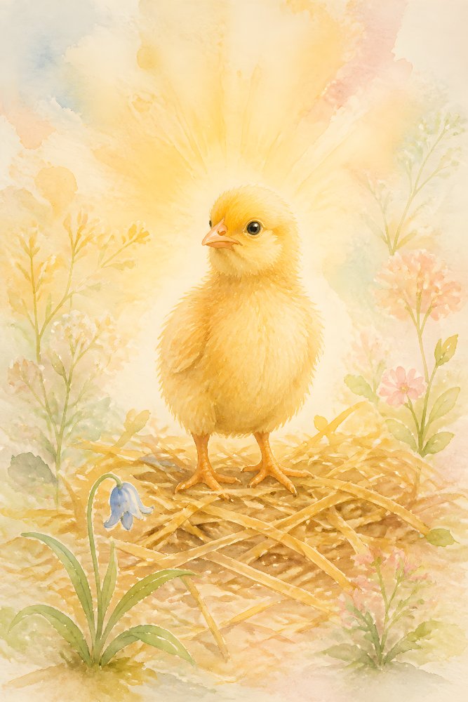 Sunlit Chick by Fab Posters