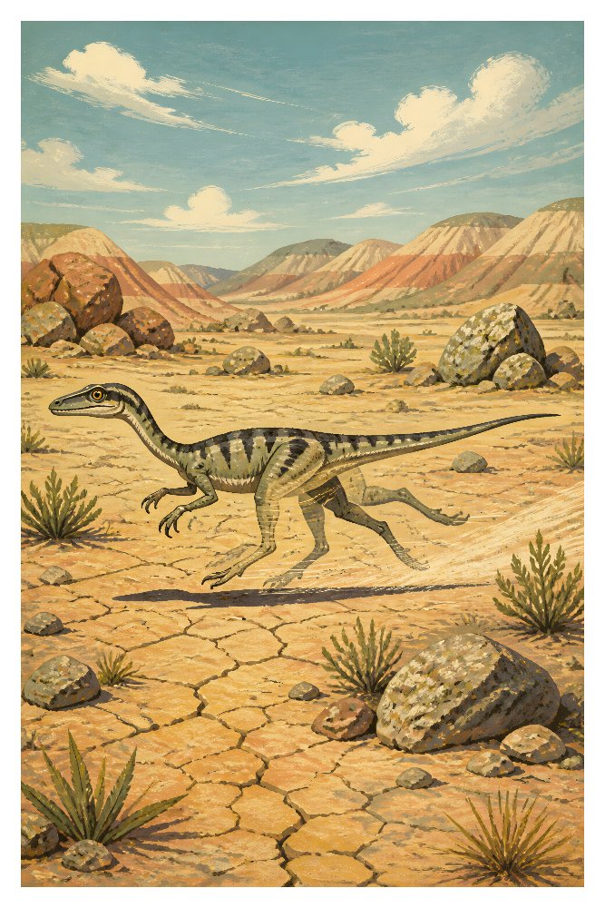 Coelophysis Sprint by Fab Posters