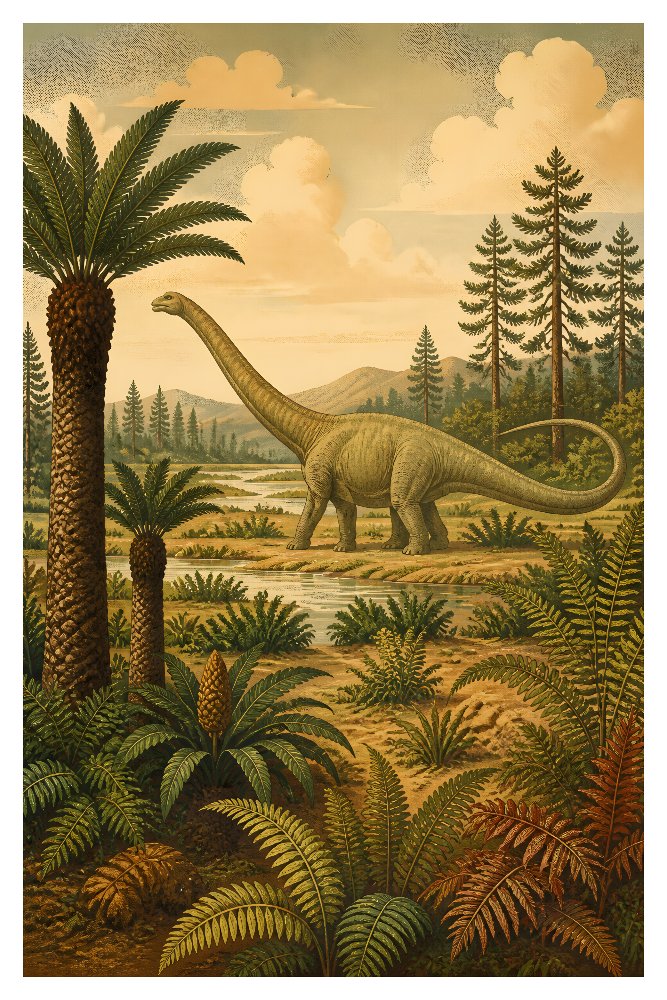 Diplodocus — Long-Necked Meadow by Fab Posters