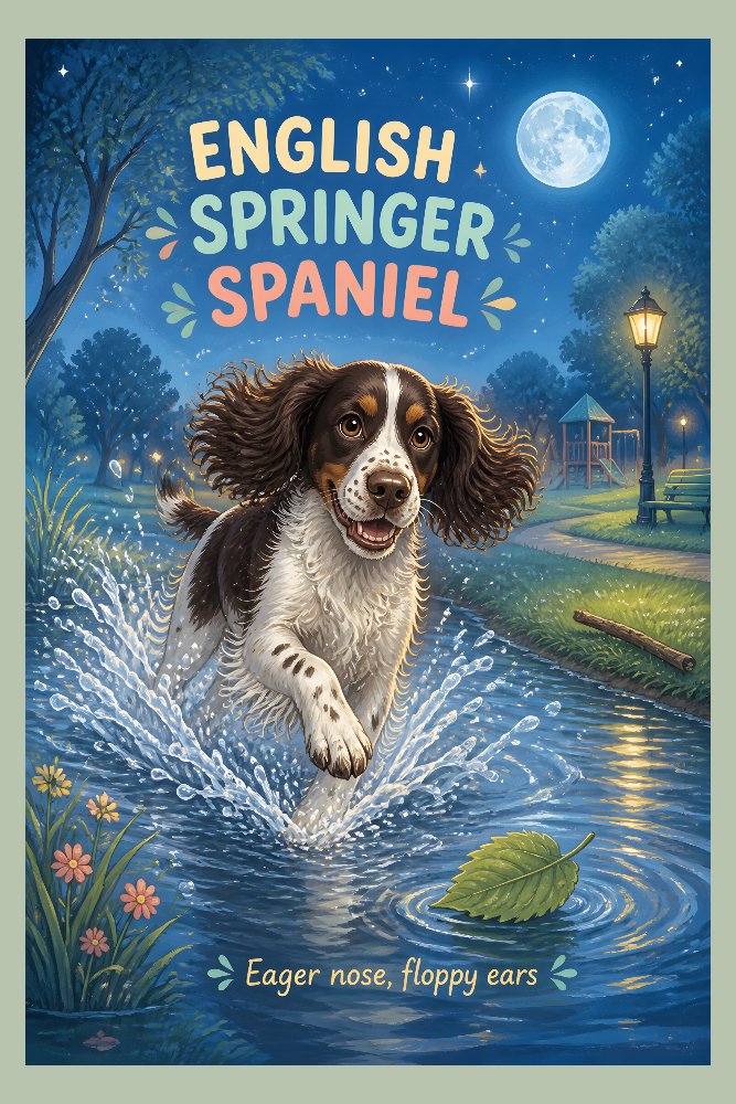 English Springer Spaniel — Puddle Jumper by Fab Posters