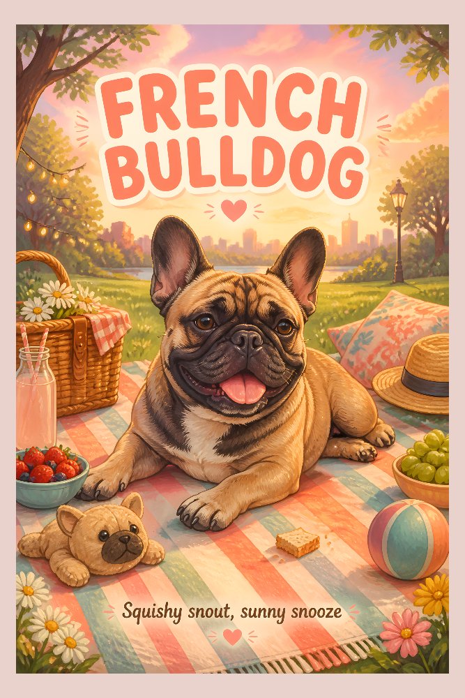 French Bulldog — Breezy Bumpercushion by Fab Posters