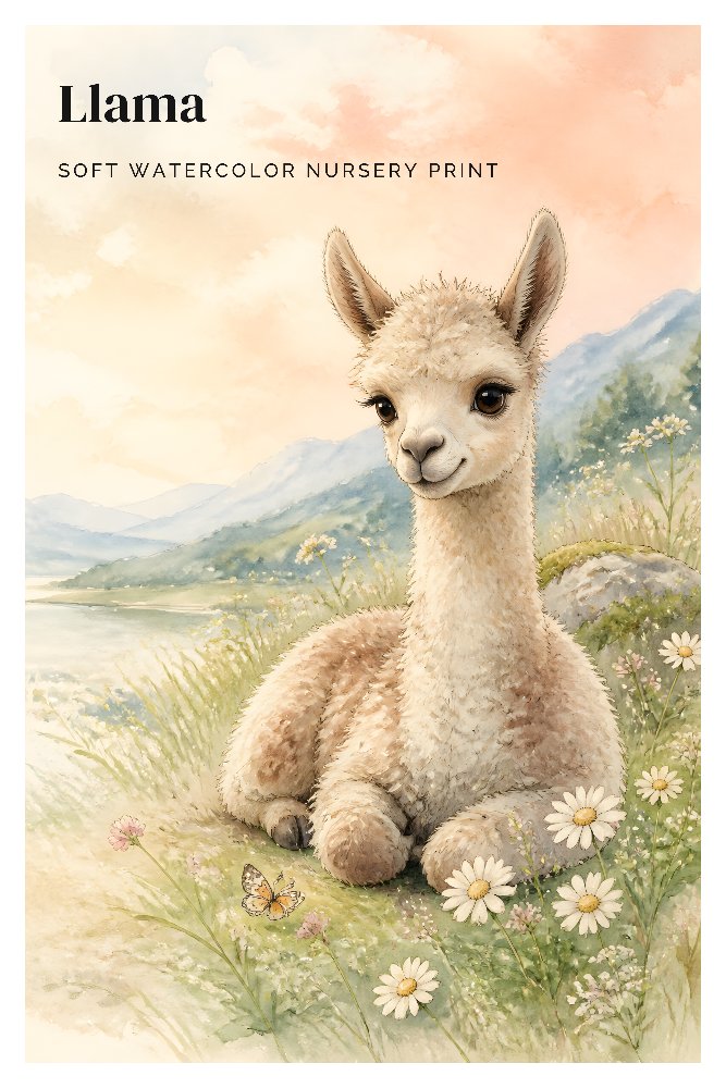 Baby Llama Portrait