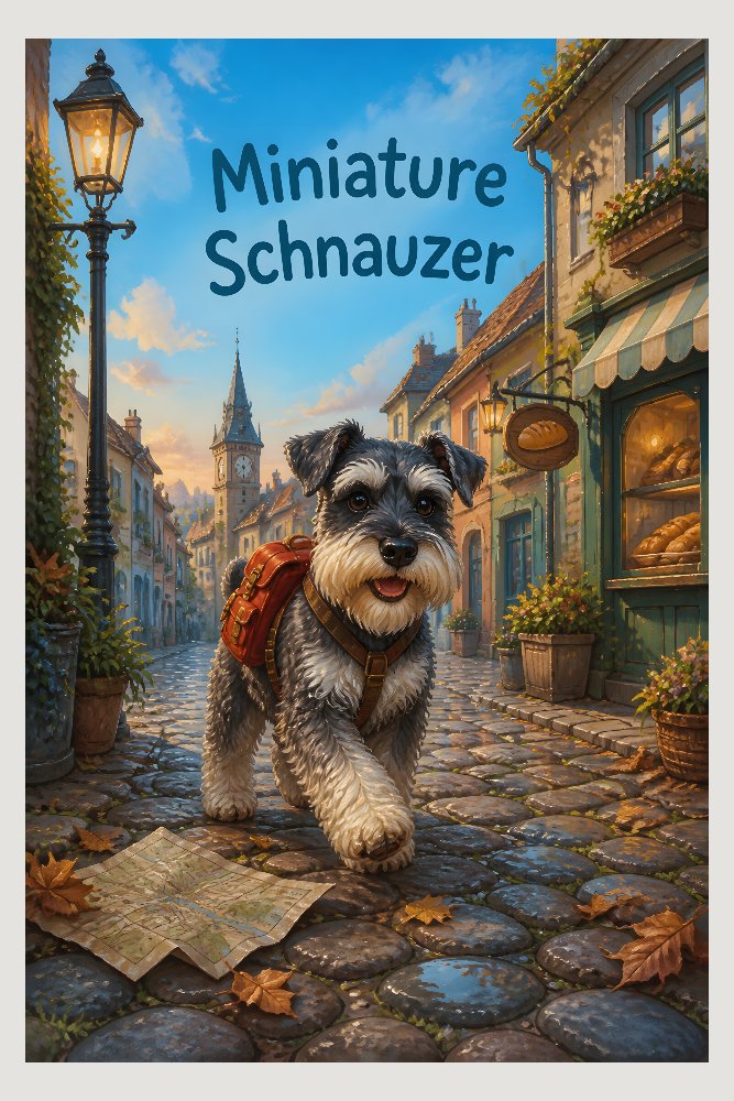 Miniature Schnauzer — Pocket Explorer by Fab Posters