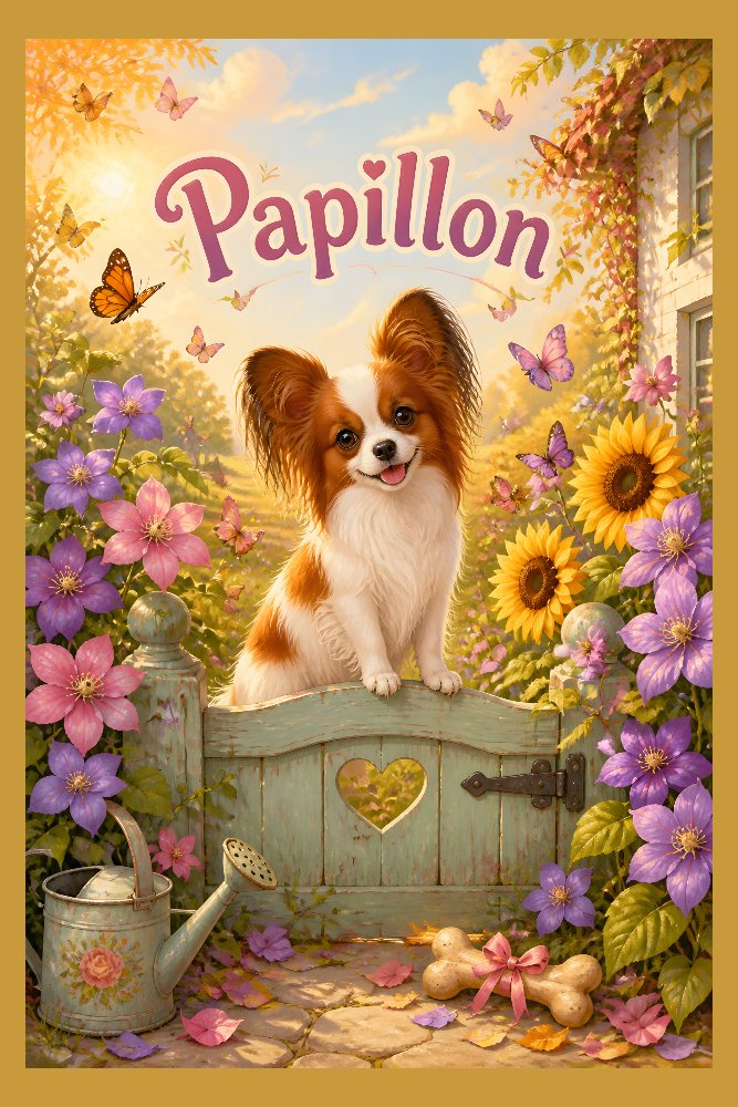 Papillon — Butterfly Ears by Fab Posters