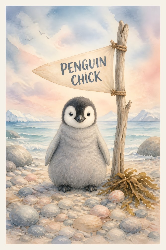 Little Penguin Chick by Fab Posters