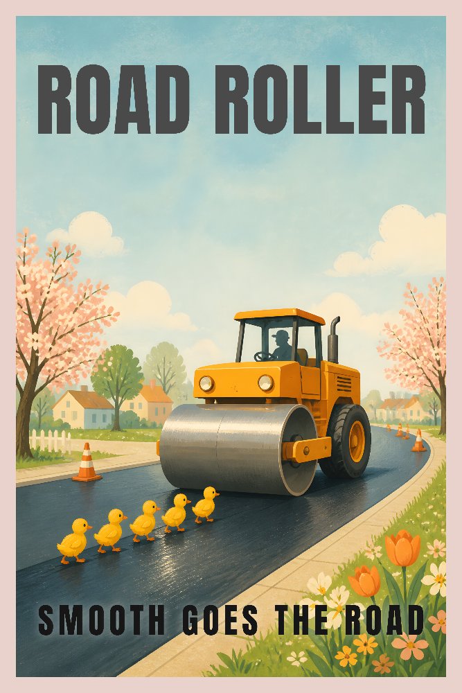 Road Roller — Roller Rhythm by Fab Posters