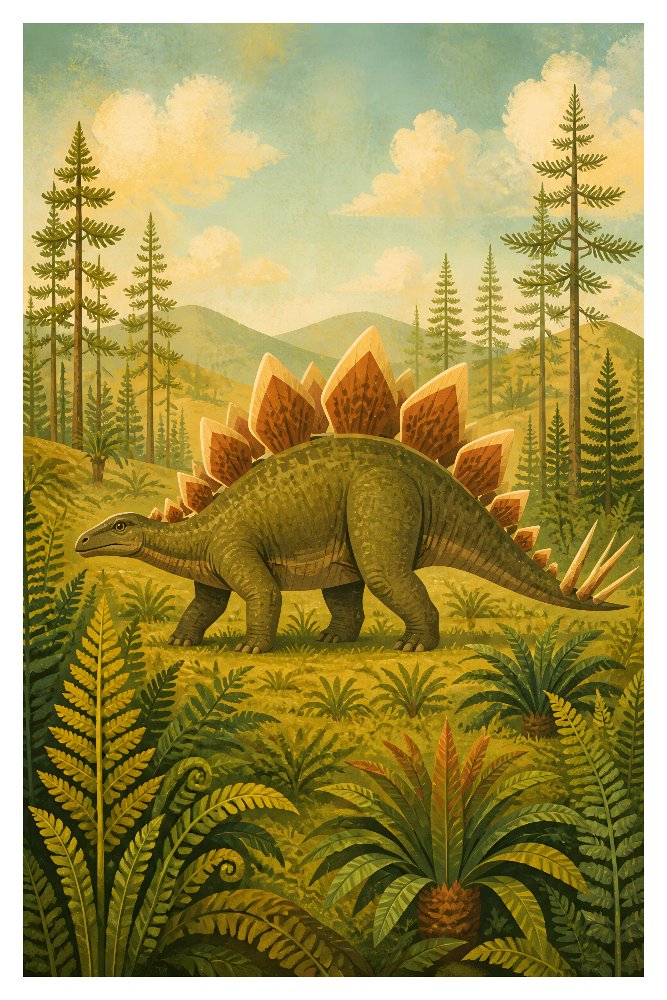 Stegosaurus — Plated Meadow by Fab Posters