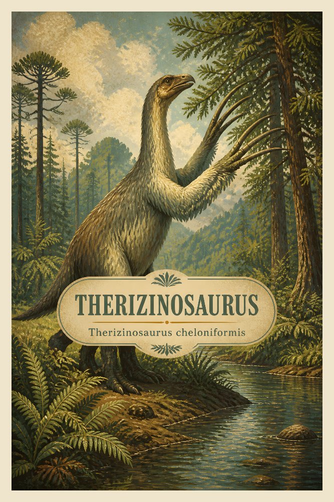 Therizinosaurus — Leaf Reach by Fab Posters