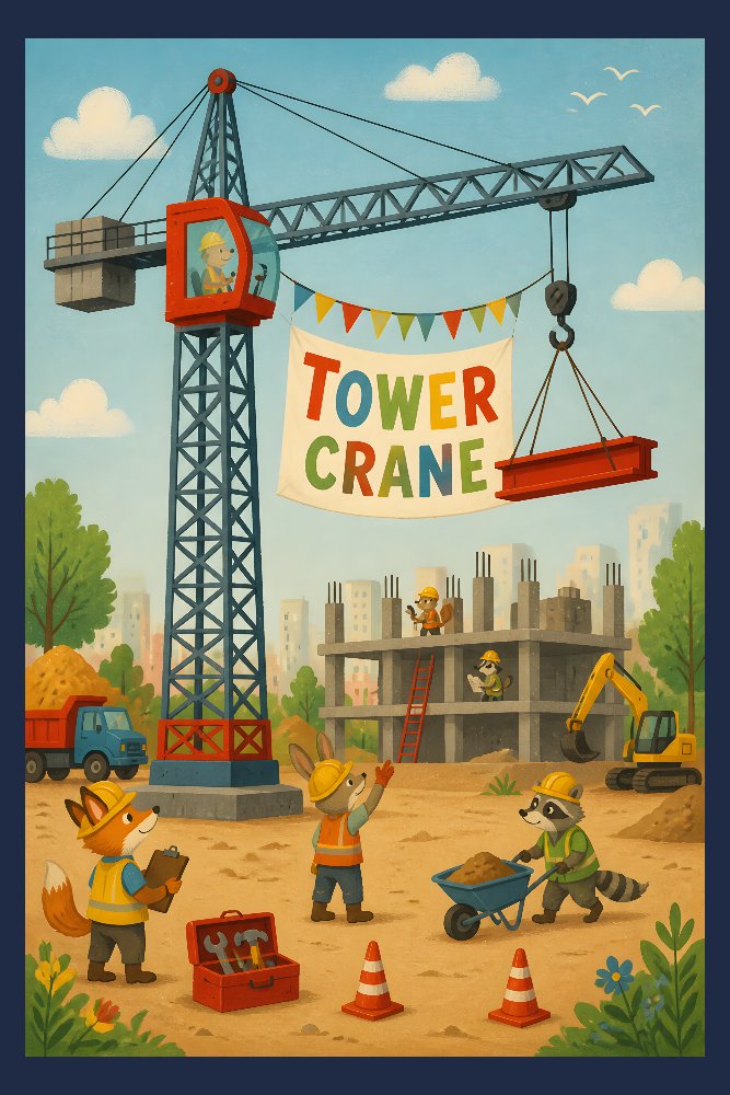 Tiny Tower Crane by Fab Posters