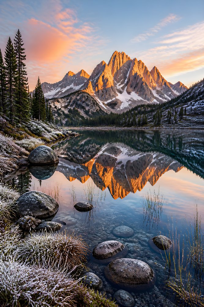 Alpine Lake at Sunrise — Alpine Dawn by Fab Posters