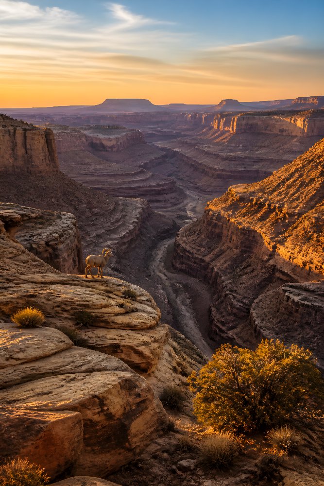 Desert Canyon at Golden Hour — Canyon Glow by Fab Posters